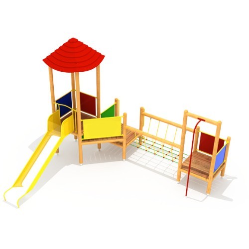 Medinė vaikų žaidimų aikštelė modelis 12-A