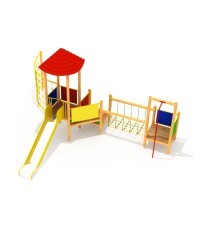 Medinė vaikų žaidimų aikštelė modelis 6-A