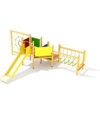 Medinė vaikų žaidimų aikštelė modelis 5-B