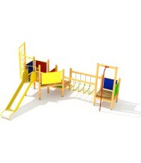 Medinė vaikų žaidimų aikštelė modelis 6-B