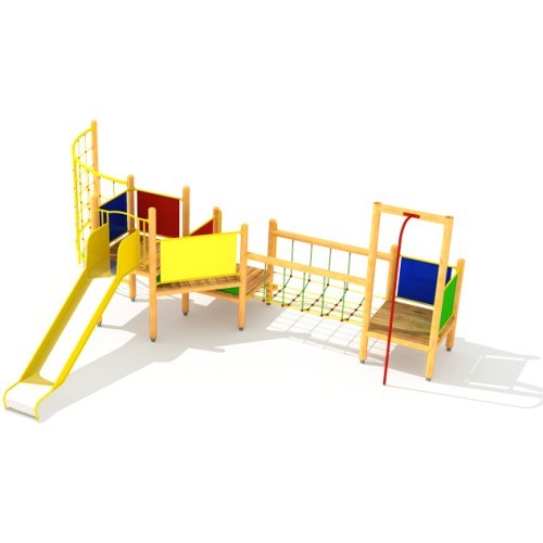 Medinė vaikų žaidimų aikštelė modelis 6-B