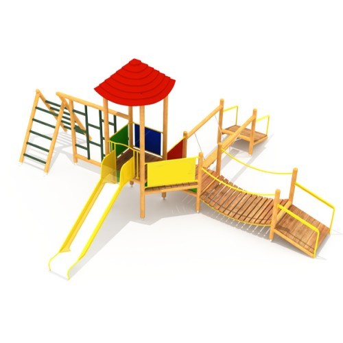 Wooden Kids Playground Model 1-E