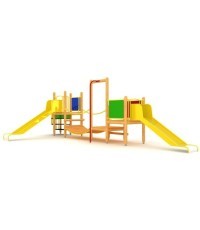 Medinė vaikų žaidimų aikštelė modelis 9-F