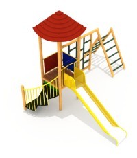 Medinė vaikų žaidimų aikštelė modelis 10-A