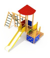 Medinė vaikų žaidimų aikštelė modelis 2-A