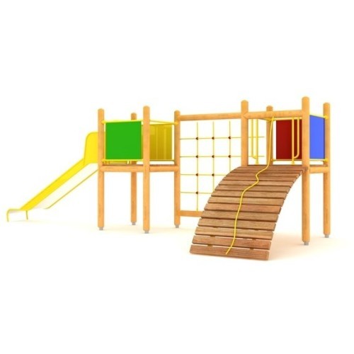 Medinė vaikų žaidimų aikštelė modelis 04-B