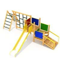Medinė vaikų žaidimų aikštelė modelis 3-B