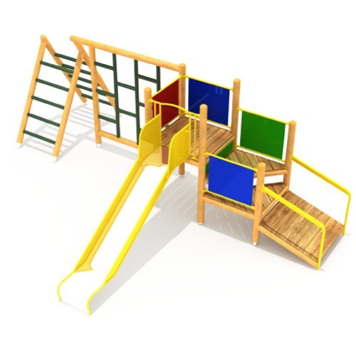 Medinė vaikų žaidimų aikštelė modelis 3-B
