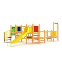 Medinė vaikų žaidimų aikštelė modelis 11-B