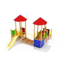 Medinė vaikų žaidimų aikštelė modelis 0402A