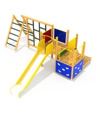 Medinė vaikų žaidimų aikštelė modelis 2-B