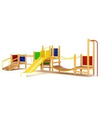 Medinė vaikų žaidimų aikštelė modelis 0400F/1