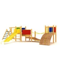 Medinė vaikų žaidimų aikštelė modelis 06-B