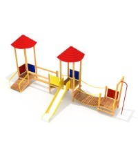 Medinė vaikų žaidimų aikštelė modelis 0400E/1