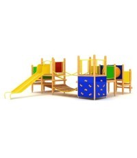 Medinė vaikų žaidimų aikštelė modelis 0402B