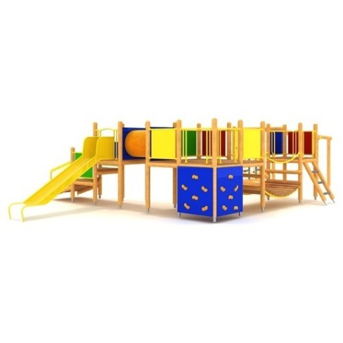 Medinė vaikų žaidimų aikštelė modelis 0403B