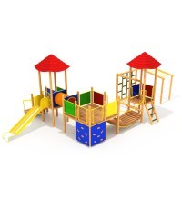 Medinė vaikų žaidimų aikštelė modelis 0403A