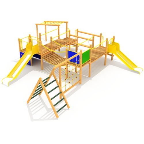 Medinė vaikų žaidimų aikštelė modelis 0503F