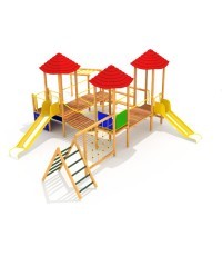 Medinė vaikų žaidimų aikštelė modelis 0503E