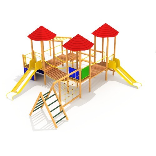 Medinė vaikų žaidimų aikštelė modelis 0503E