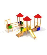 Medinė vaikų žaidimų aikštelė modelis 0504A