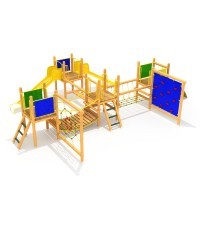 Medinė vaikų žaidimų aikštelė modelis 0505B