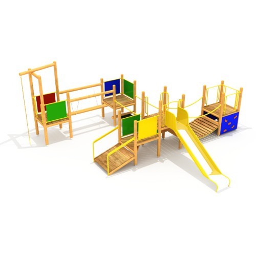 Medinė vaikų žaidimų aikštelė modelis 0504B