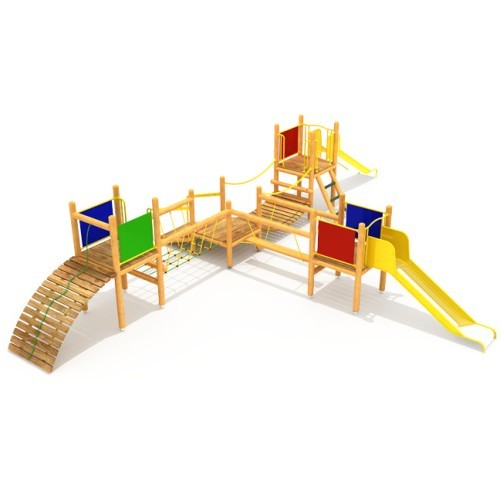 Medinė vaikų žaidimų aikštelė modelis 0506B