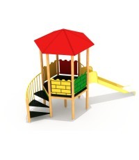Medinė vaikų žaidimų aikštelė modelis SB-0400