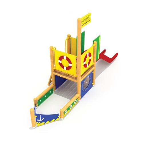 Medinė vaikų žaidimų aikštelė laivas 2