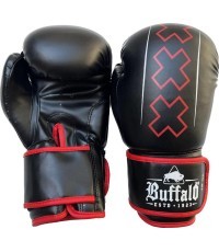 "Buffalo Outrage" bokso pirštinės juodos ir raudonos spalvos 10oz