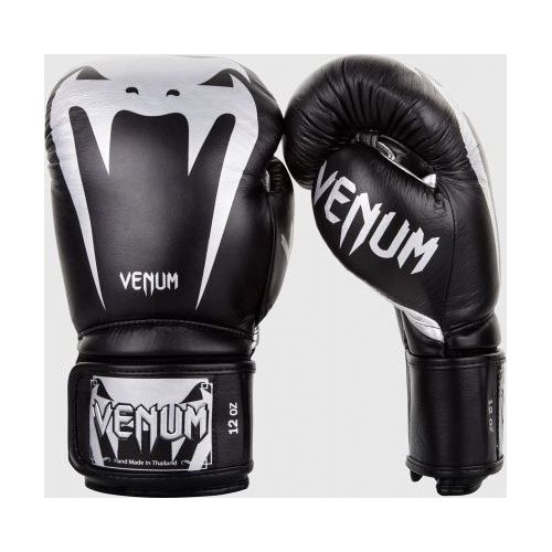 Боксерские перчатки Venum Giant 3.0, кожа наппа - черный/серебристый