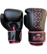 Боксерские перчатки Buffalo Outrage черно-розовые 14oz