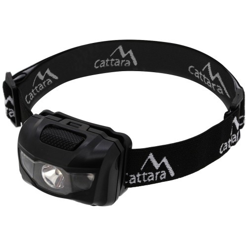 LED žibintuvėlis ant galvos Cattara – juodas, 80 lm
