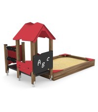 Žaidimų aikštelė ir smėlio dėžė Vinci Play Solo WD1455 - Raudona