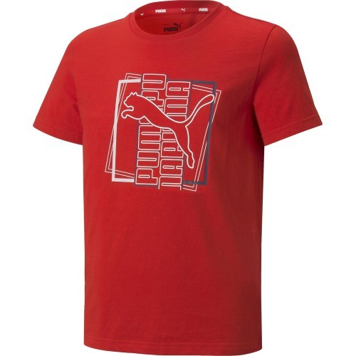 Puma Marškinėliai Paaugliams Alpha Graphic Tee Red 847281 11
