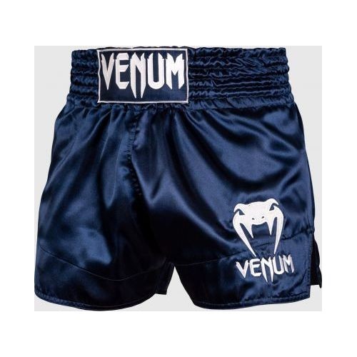 Muay Thai Shorts Venum Classic - Navy Blue/White