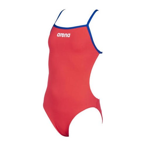 Vientisas maudymosi kostiumėlis mergaitėms Arena G Solid Jr LighTech, raudonas - 480