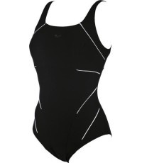 Vientisas moteriškas plaukimo kostiumėlis Arena W Jewel C-Cup Low, juodas - 51