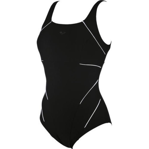 Vientisas moteriškas plaukimo kostiumėlis Arena W Jewel C-Cup Low, juodas - 51