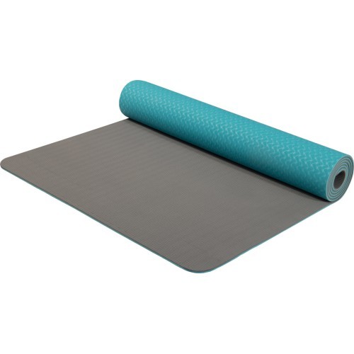 Double Layer Yoga Mat Yate TPE - turquoise/grey