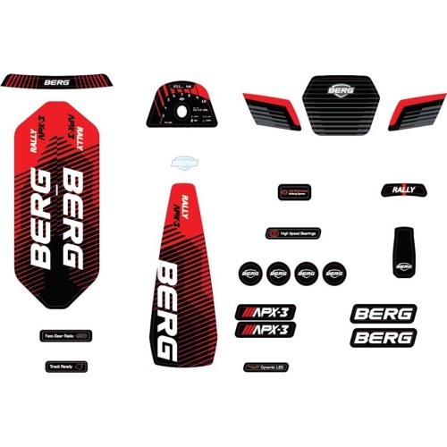 Rally - Sticker Set APX Red 3 Gears