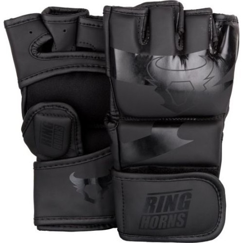 MMA Gloves Ringhorns Charger - Black/Black