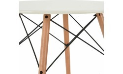 Kavos staliukas, baltas, skersmuo 60 cm
