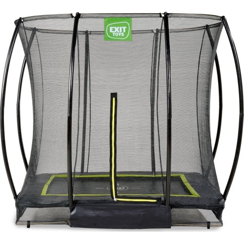 EXIT Silhouette ground trampoline 153x214cm with safety net - black