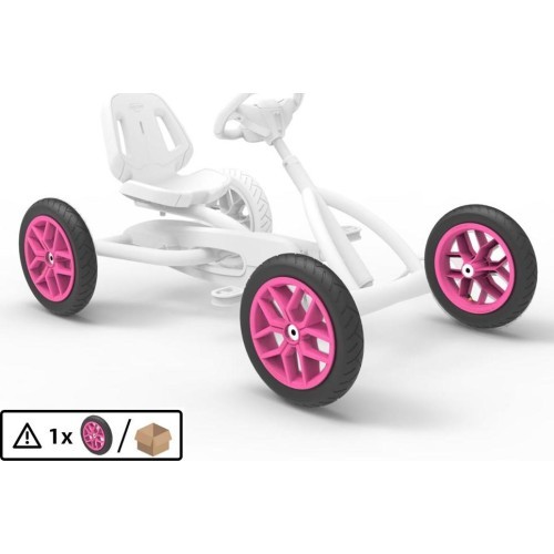 Wheel 10-spoke pink 12.5x2.25-8 slick