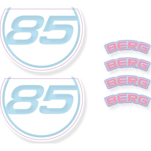 BERG GO² Retro Pink - Sticker set
