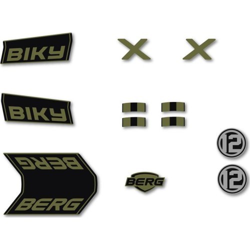 Biky - Sticker set Retro Green