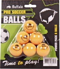 Stalo futbolo kamuoliukai Buffalo Pro, geltoni, 6 vnt.