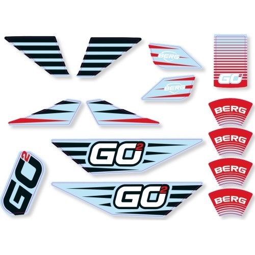 BERG GO² SparX Red - Sticker set